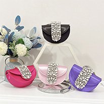 24 New Women's Blogger Same Style Super Sparkling Diamond Handheld Satin Single Shoulder Crossbody Bag Small